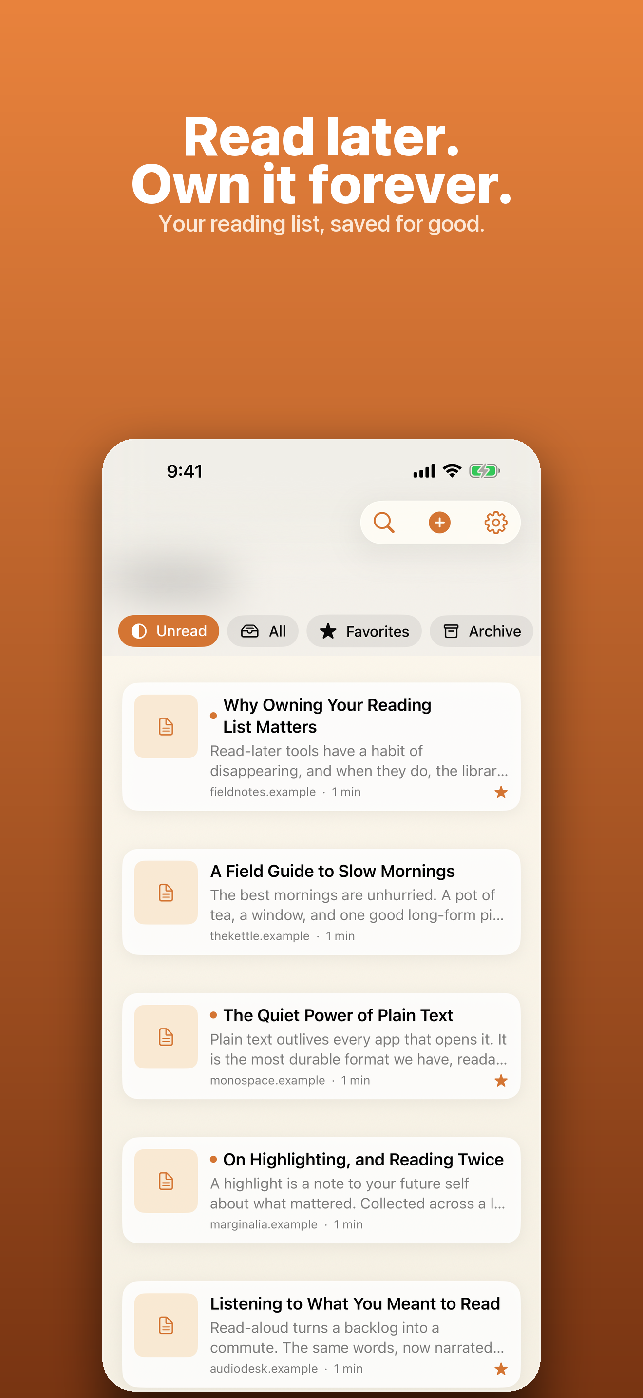Harbor — your saved library, all offline