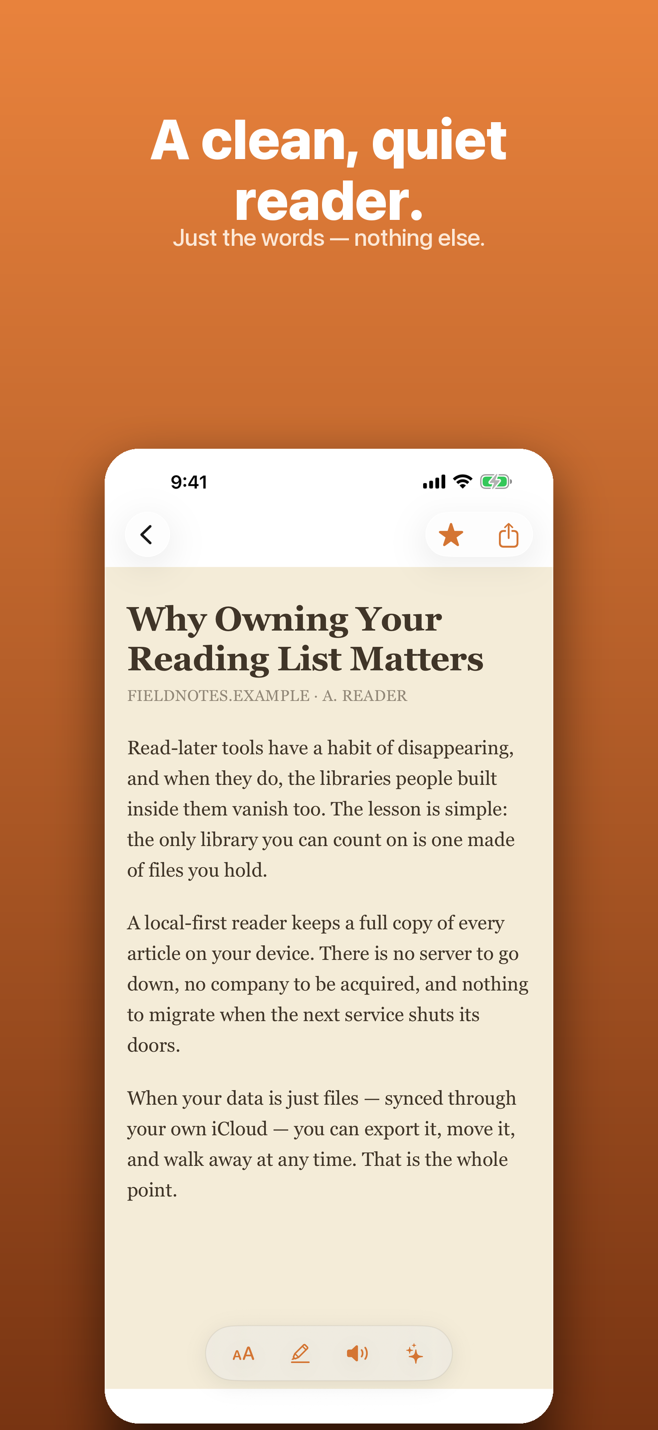 Harbor — distraction-free reader view