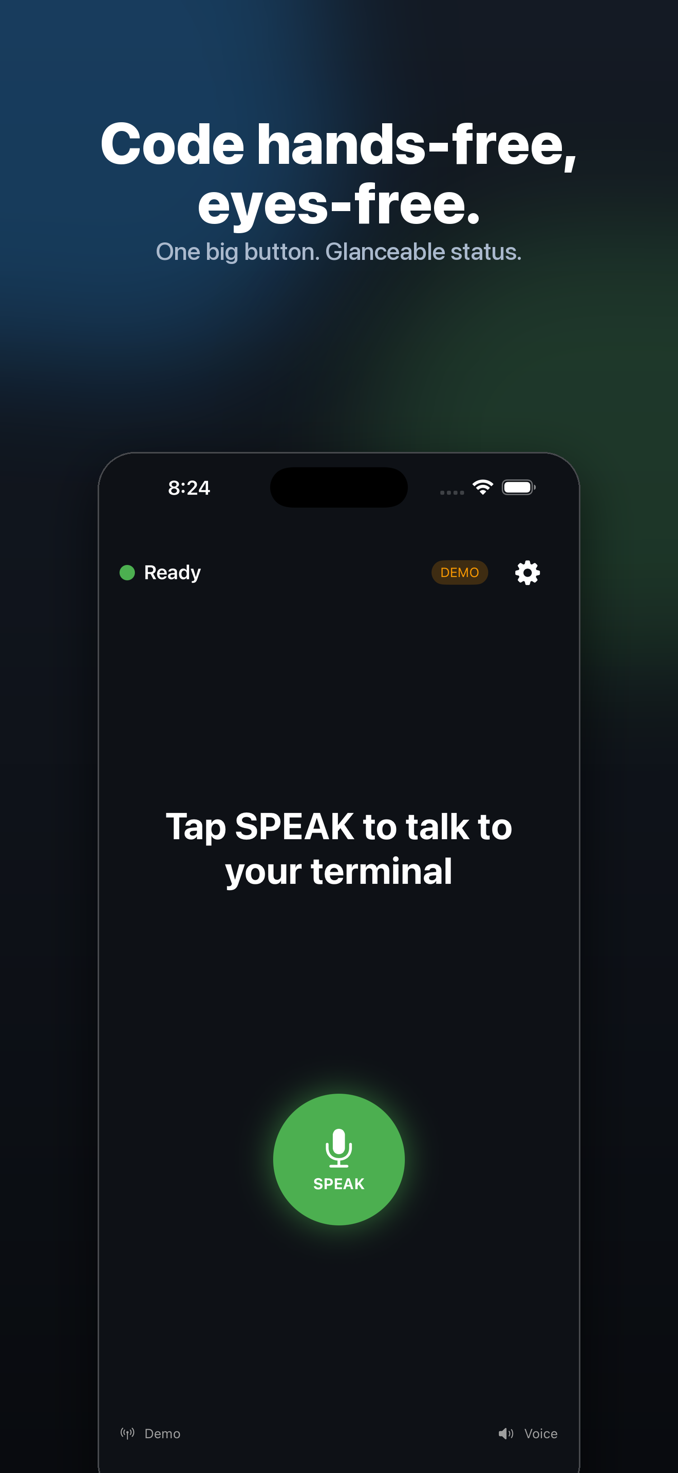 ShellSpeak screenshot: 03 handsfree